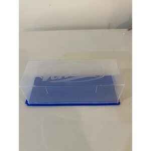 Kraft Velveeta Cheese Loaf Storage Container Blue Base Clear Embossed Lid